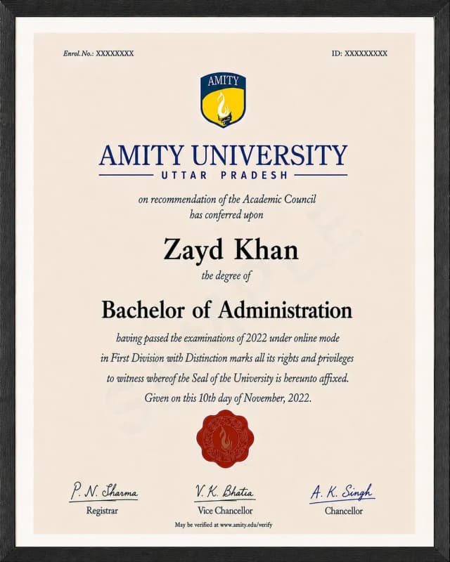 Sample Certificate