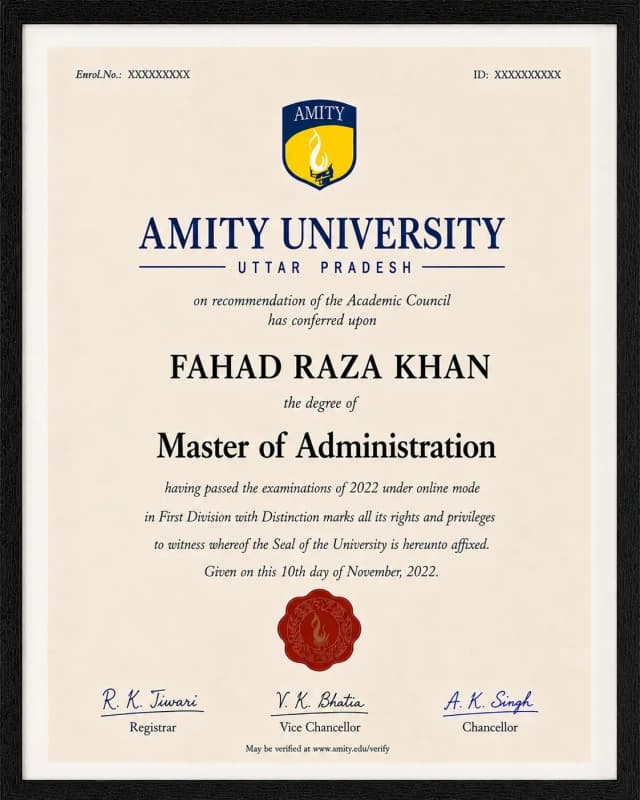 Sample Certificate