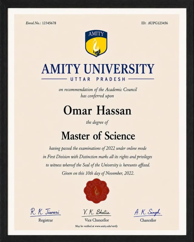 Sample Certificate