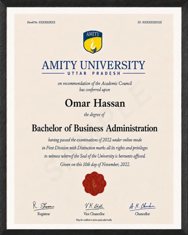 Sample Certificate