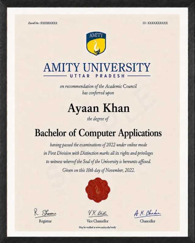 Sample Certificate