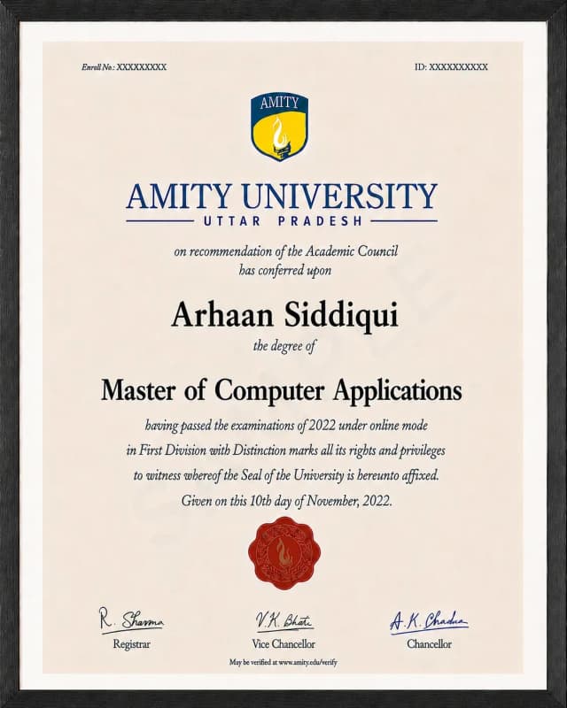 Sample Certificate